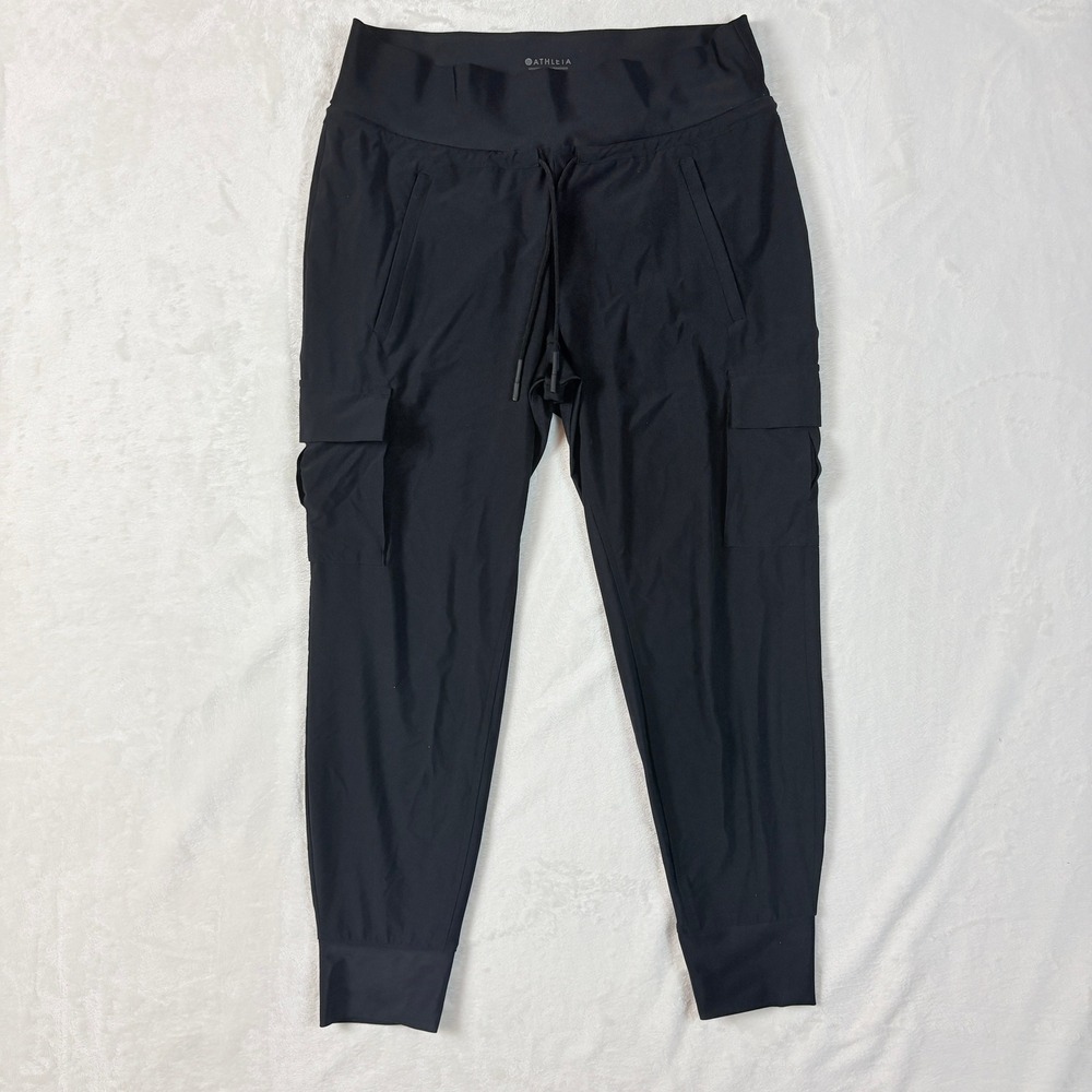 Athleta Headliner Cargo Joggers Women 6P Black Excellent High Rise Hiking‎ Pants